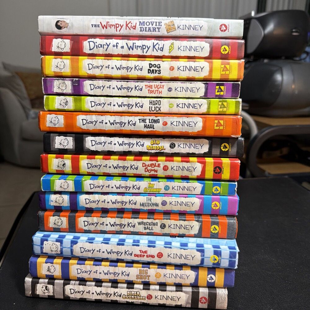 Diary of a Wimpy Kid Lot of 14 Books by Jeff Kinney Children's Novels Used